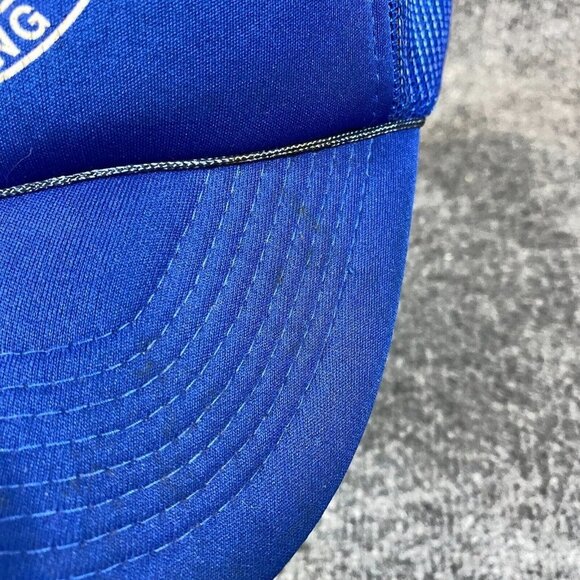 BSA Fundamentals of Scouting Trucker Hat 1989 Blue Mesh Vintage - Picture 3 of 6